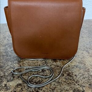 All Saints  Arc Siena Brown  (7") Leather Crossbody Bag  With  No Dust Bag